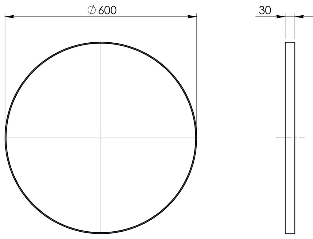 Gedy Gedy, Zrkadlo guľaté v plastovom ráme ø 60 cm, biela, 600002