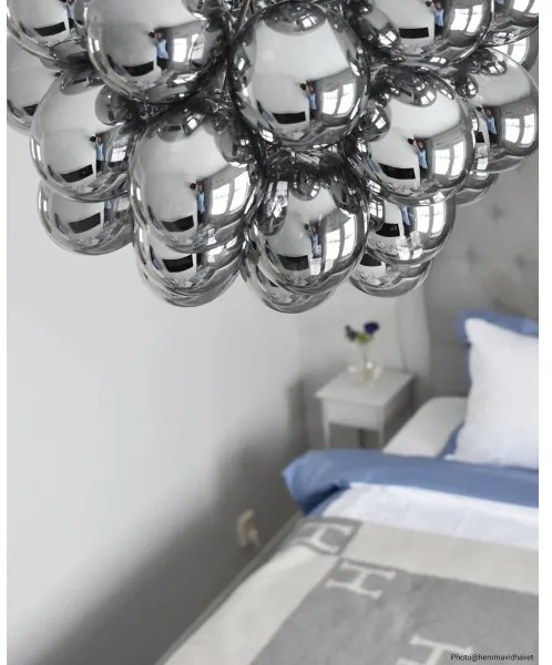 ByRydens 4200440-4505 - Luster na lanku GROSS 8xG9/4W/230V dymová/čierna