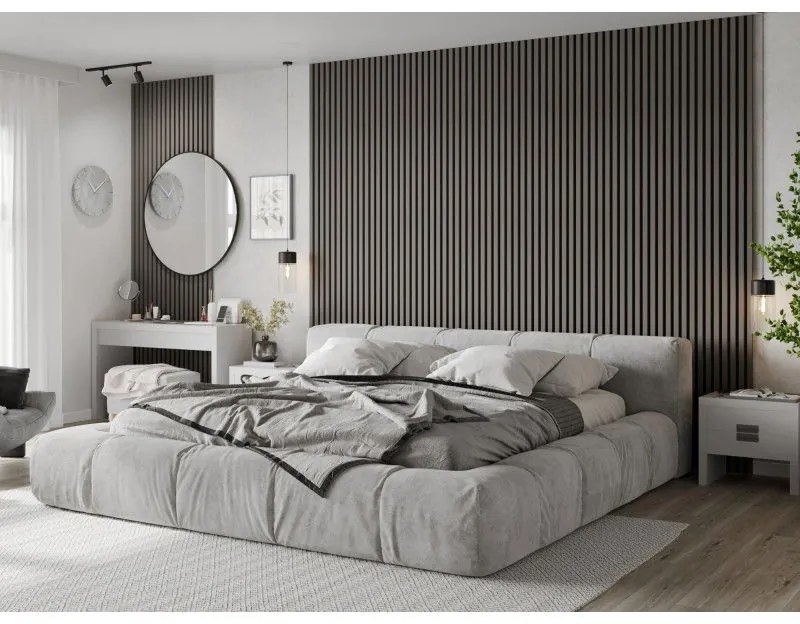 Mexen Lam-F, akustické stenové lamely 275 × 30 cm, plstený podklad 8 mm, technická dyha, dub oceľový, S105-275307-3015-006