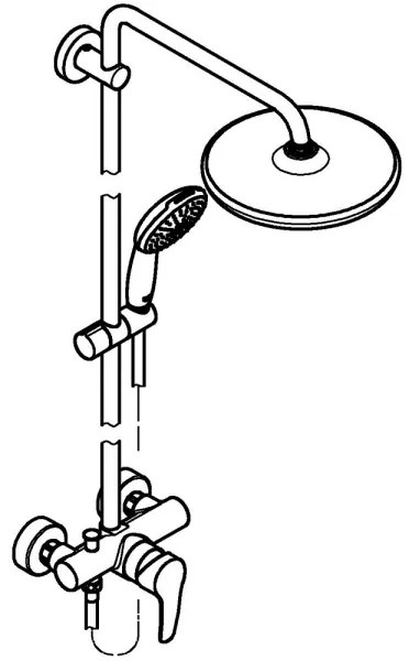 GROHE 26679001 - Sprchový systém VITALIO START 250 390 mm lesklý chróm