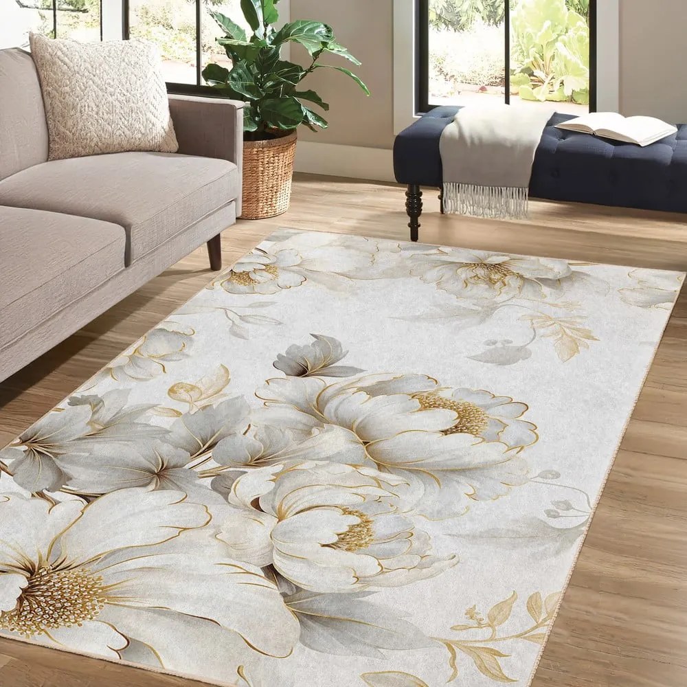 Krémový prateľný koberec 80x150 cm Soft and Gentle – Mila Home