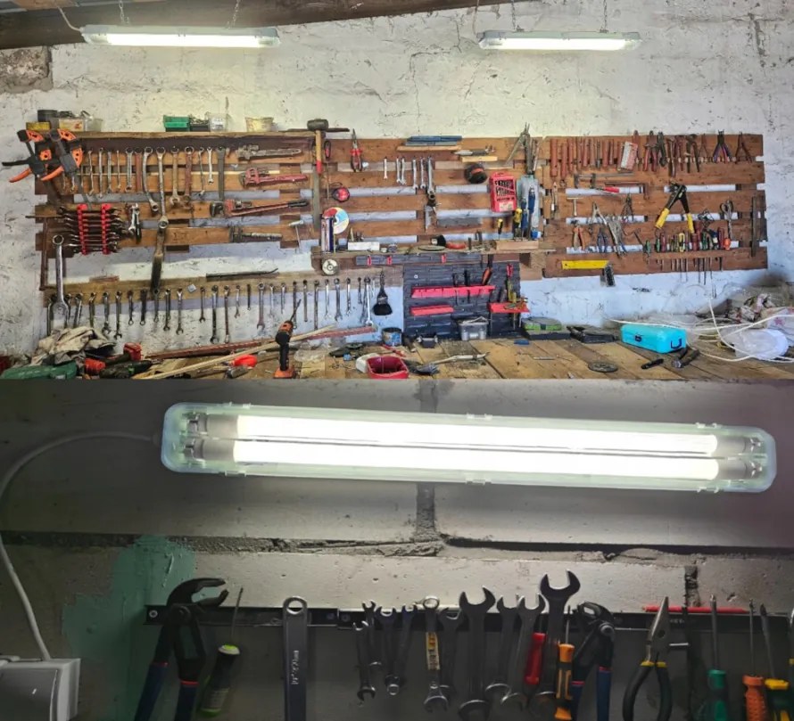 SADA Hermetická LED lampa 120cm 54W 8640lm 6500K + 3x Prémiové LED trubice