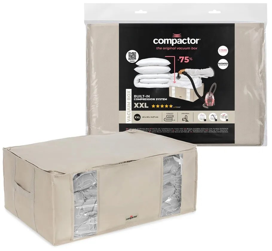 Vákuový látkový úložný box na oblečenie 65x50x27 cm Life – Compactor
