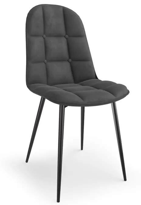 moderné Stolička čalúnená K417 - Popolový velvet