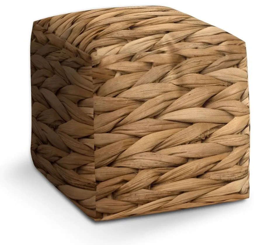 Taburet Cube banánové listy 2, béžová