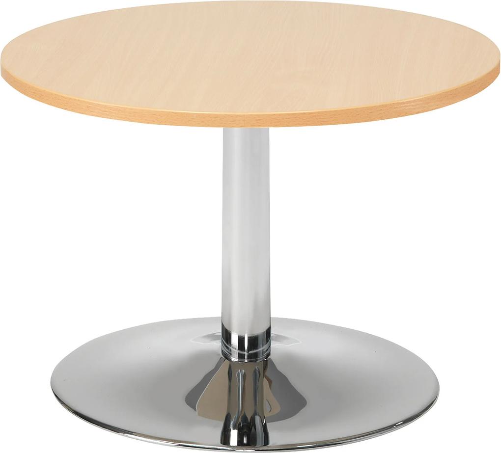 Konferenčný stolík Monty, Ø700 mm, buk / chróm
