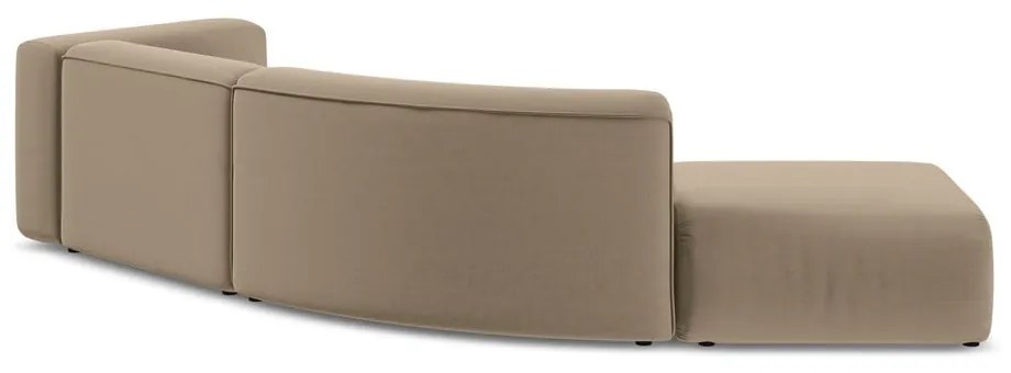 Béžová zamatová leňoška (ľavý roh) Ekahi – Makamii