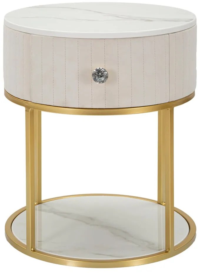 Béžový nočný stolík Montpellier - Mauro Ferretti