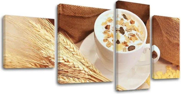 Obraz na stenu 4 dielny KUCHYŇA KU026E40 - 90x50 cm