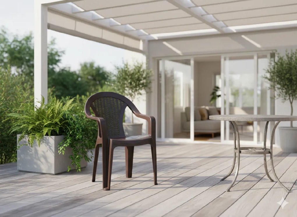 Garden Line ZÁHRADNÁ STOLIČKA 56 x 42 x 78 CM HNEDÁ