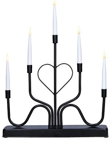 Solight 1V280 - LED vianočný svietnik 5xLED/2xAA teplá biela