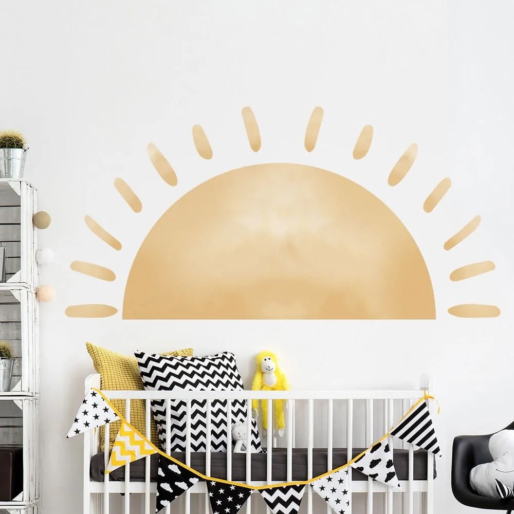 Detská samolepka na stenu 155x75 cm Watercolor Sun - Ambiance