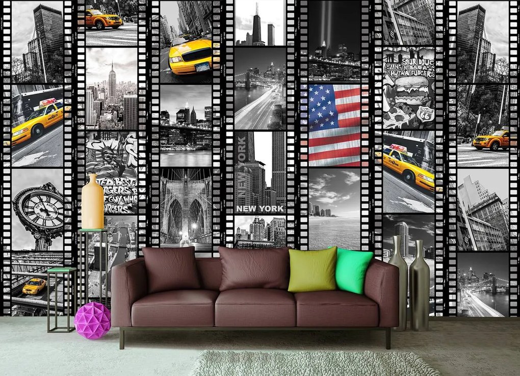 Fototapeta - Filmová páska z New Yorku (152,5x104 cm)