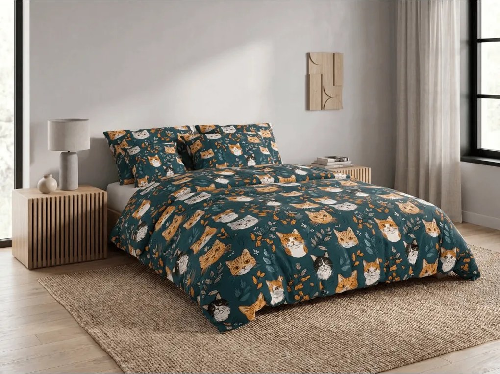 Polybavlnené obliečky CATTAMI POLY tmavozelené Rozmer obliečky: 70 x 90 cm | 140 x 220 cm
