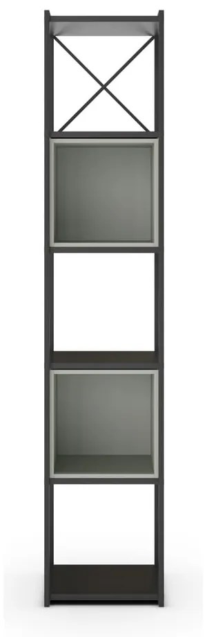 Zeleno-čierna knižnica 36x179 cm Anya – Marckeric