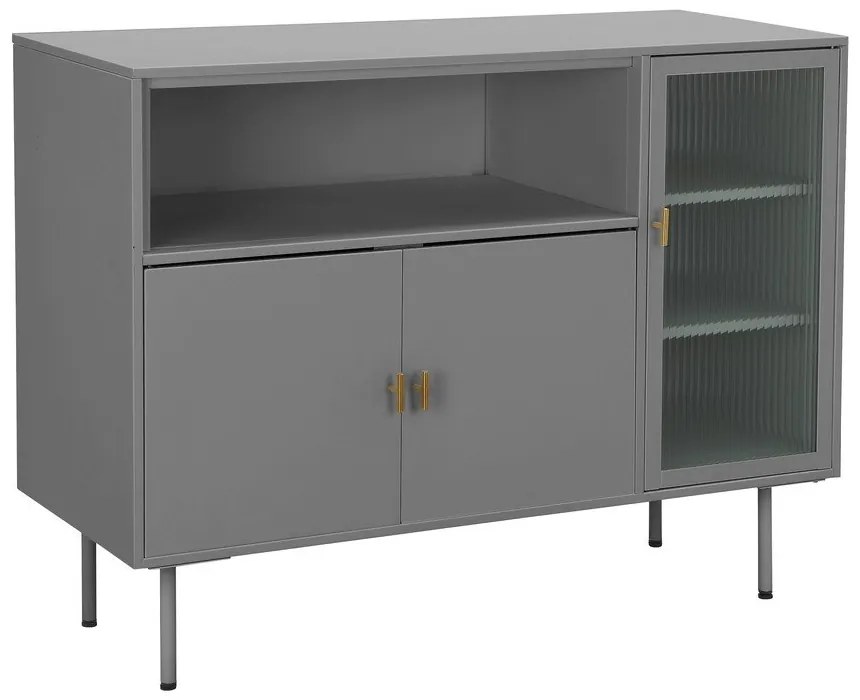 Sivá kovová vitrína 104x80 cm Rosalie – Støraa