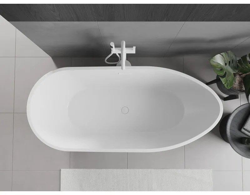 Mexen Eos, voľne stojaca vaňa 150 x 75 cm, biela, biely prepad, 52471507500-20