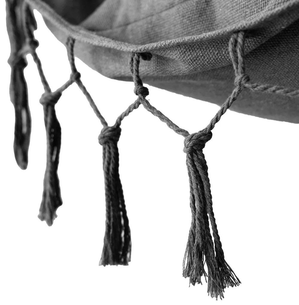 Brazílske závesné kreslo BAHIO grafitovo sivé