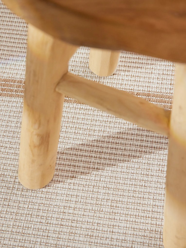 NORTHRUGS, Kusový koberec Duet Bowen 106245 Beige/White kruh - na von aj na doma, 160x160 (priemer) kruh, béžová, chodba / predsieň