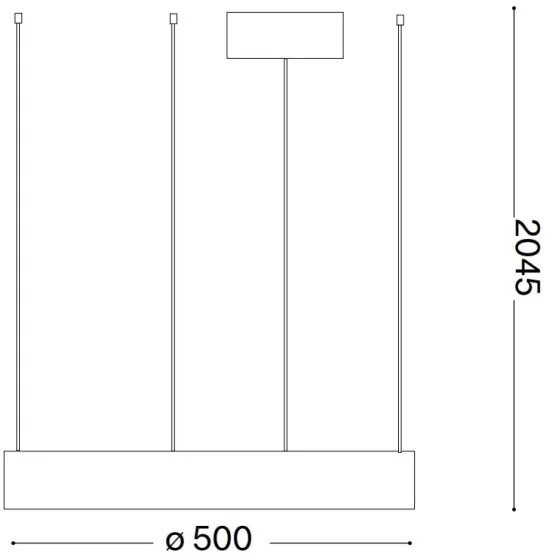 Ideal Lux - LED Luster na lanku ORACLE LED/28W/230V 3000K pr. 50 cm CRI 90 biela