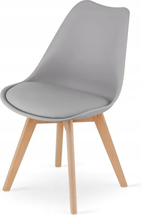 Jedálenská zostava TODI 80cm okrúhly stolový set biely a 2 stoličky MARK sivé +  2 stoličky MARK sivé ZADARMO