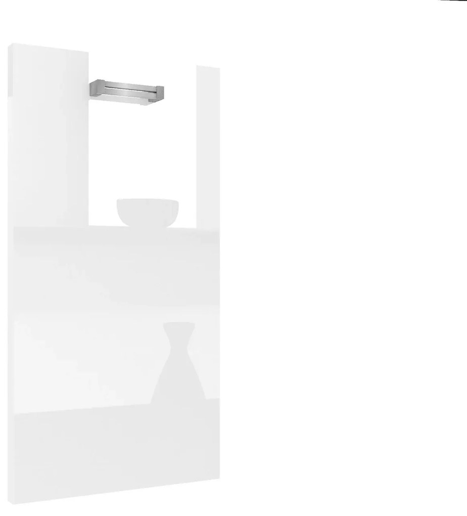 Panel na umývačku Belini zakrytý 45 cm biely lesk  INF PZ45/1/WT/W/0/D