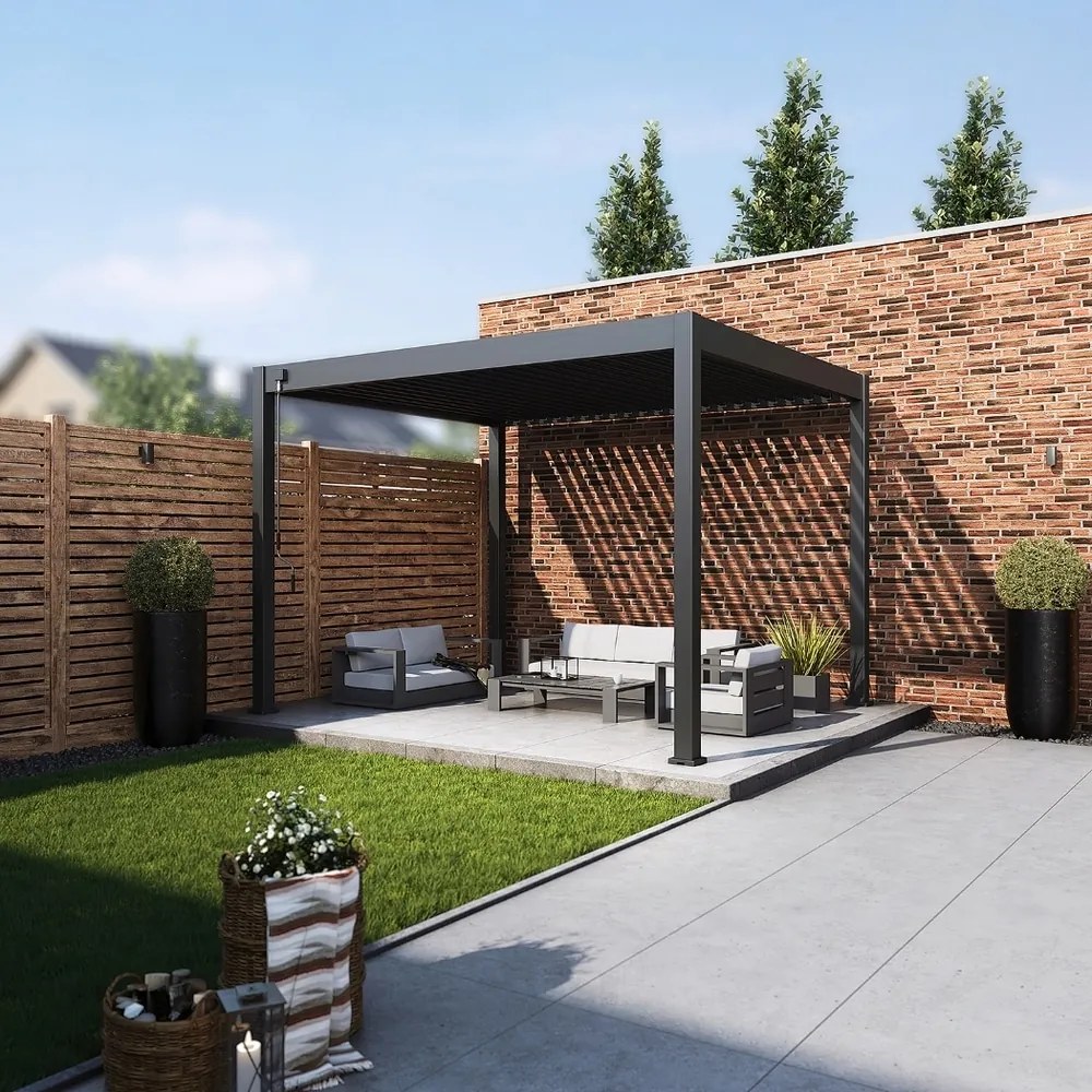 Bioklimatická pergola INTRO NEO 3,6X3m hliník+oceľ, voľne stojaca