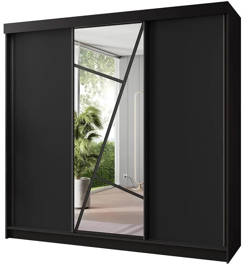 Skriňa Vena 200 čierna + čierna