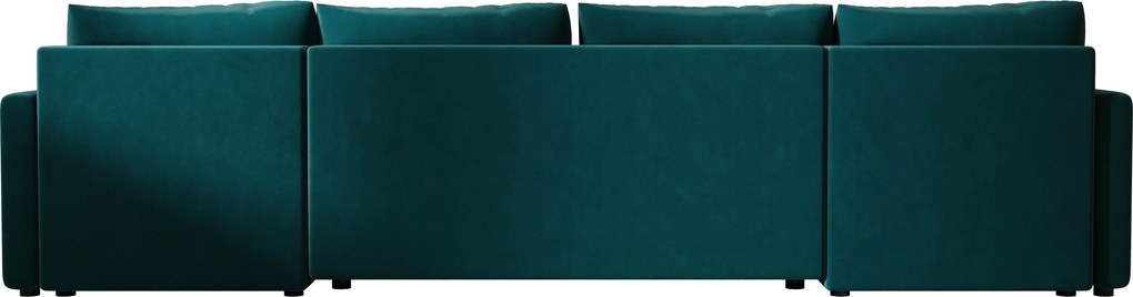 AKCE Rozkladacia sedacia súprava do U VENORIA 285x146 cm, petrolejová + 2 vankúšiky ZADARMO II. akosť