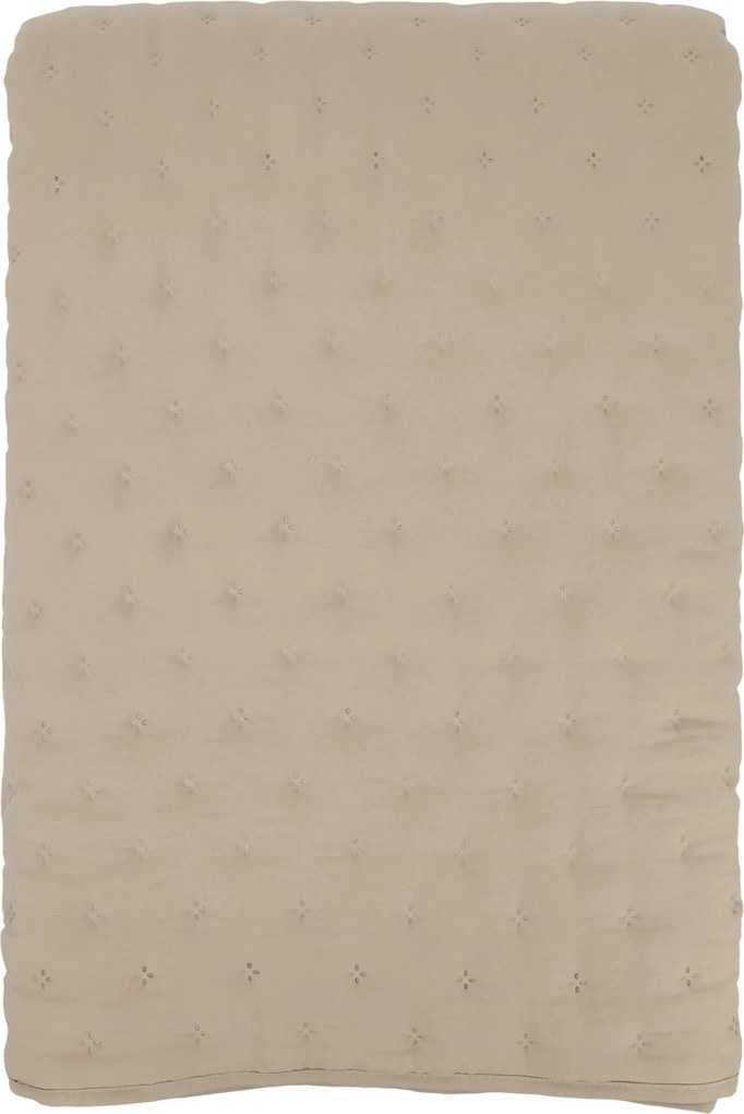 Mäkký béžový prešívaný prehoz Aix Soft na dvojlôžko – 260*240 cm