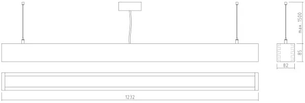 APLED - LED Luster na lanku LOOK LED/36W/230V 4000K 120 cm dub