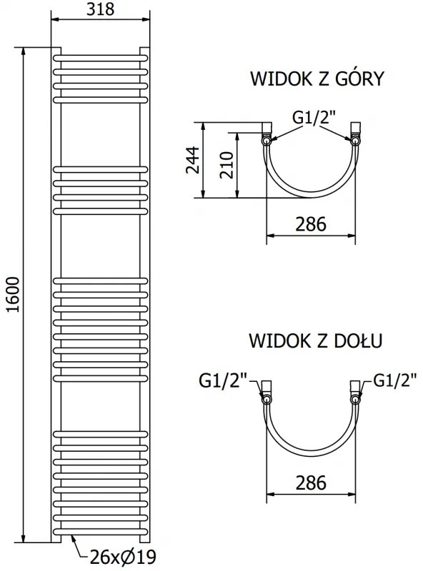 Mexen Eros, elektrické vykurovacie teleso 1600 x 318 mm, 900 W, čierna, W112-1600-318-2600-70
