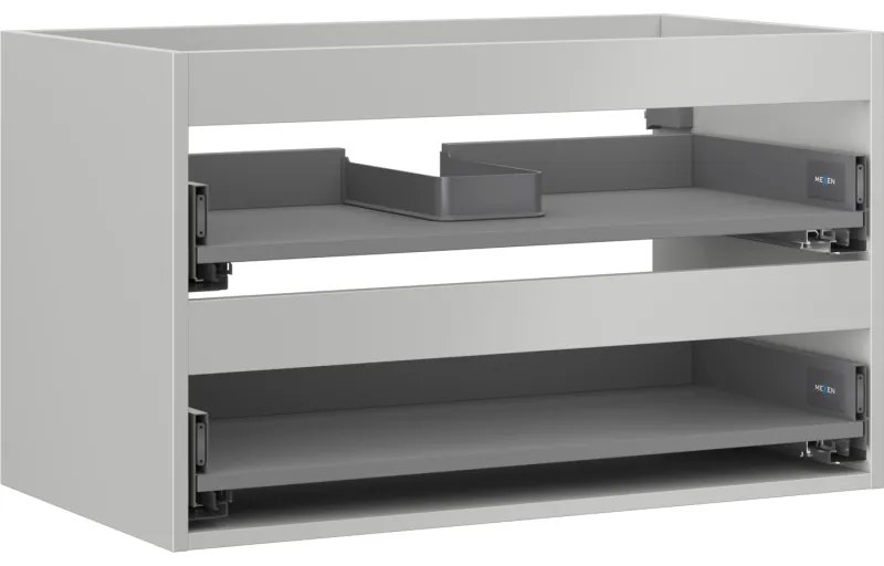 Mexen Box-A, závesná skrinka 80 cm, 2 zásuvky, matná sivá, 91AX0-0800-470-2-62