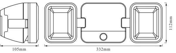 Osram - LED vonkajší nástenný reflektor so senzorom BATTERY 2xLED/5W/4xD IP54