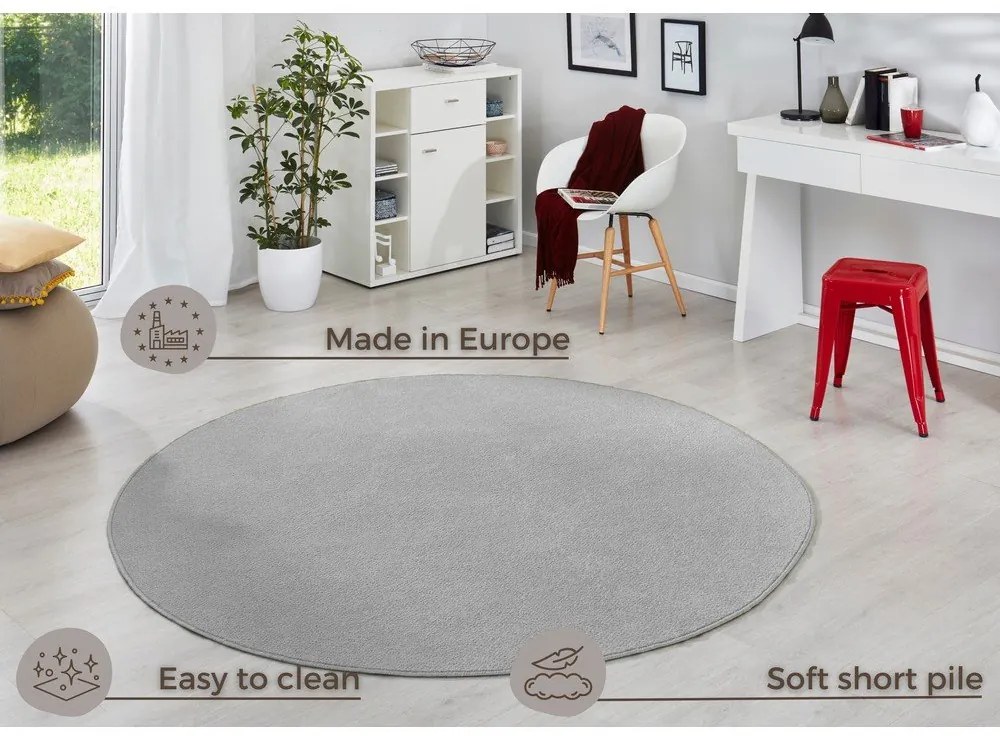 Svetlosivý okrúhly koberec ø 133 cm Fancy – Hanse Home