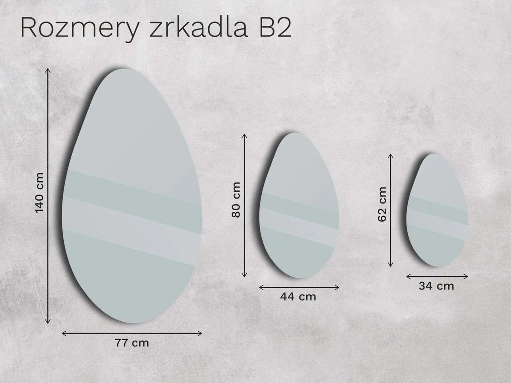 Zrkadlo Base B2 34×62