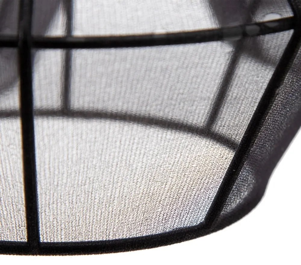 Čierne závesné svietidlo s textilným tienidlom ø 40 cm – Ixia