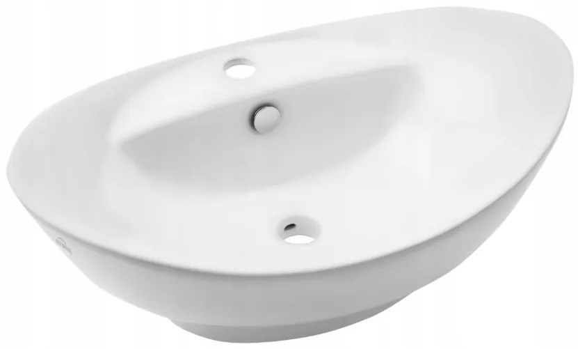 Invena Feme, keramické umývadlo na dosku 590x390x135 mm, biela lesklá, INV-CE-10-001-C