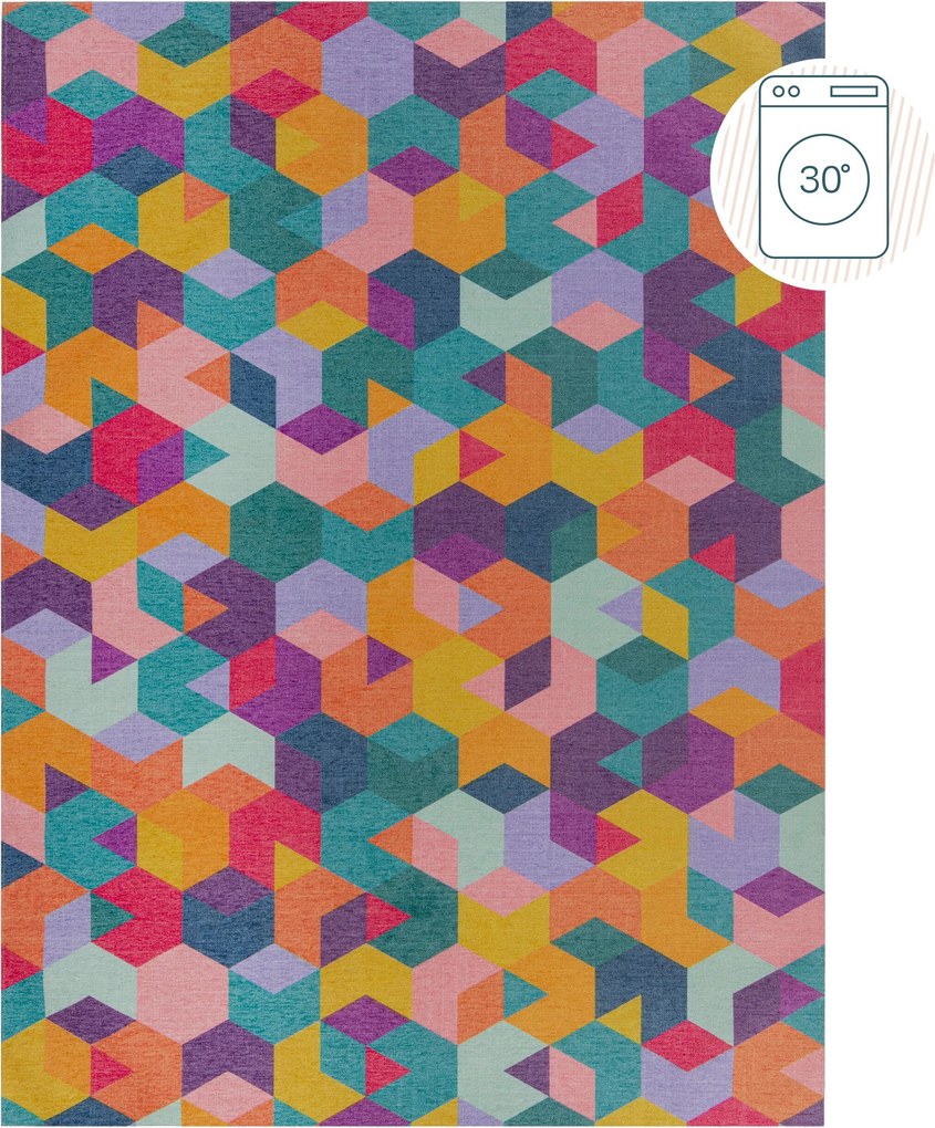 Flair Rugs, Kusový koberec Match Axel Geo Multi, 170x240, viacfarebná, chodba / predsieň