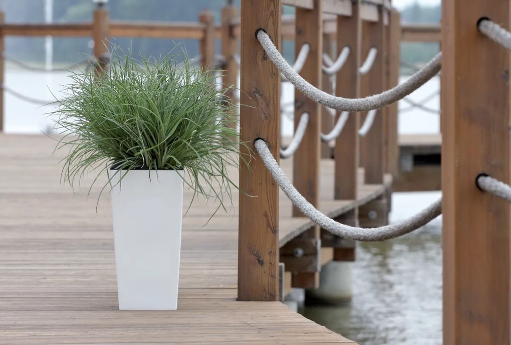Plastový kvetináč DURS325E 32,5 cm - tmavosivá