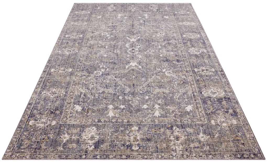 Hanse Home, Kusový koberec Cairo 105588 Port Said Cream Blue – na von aj na doma, 200x280, modrá, chodba / predsieň