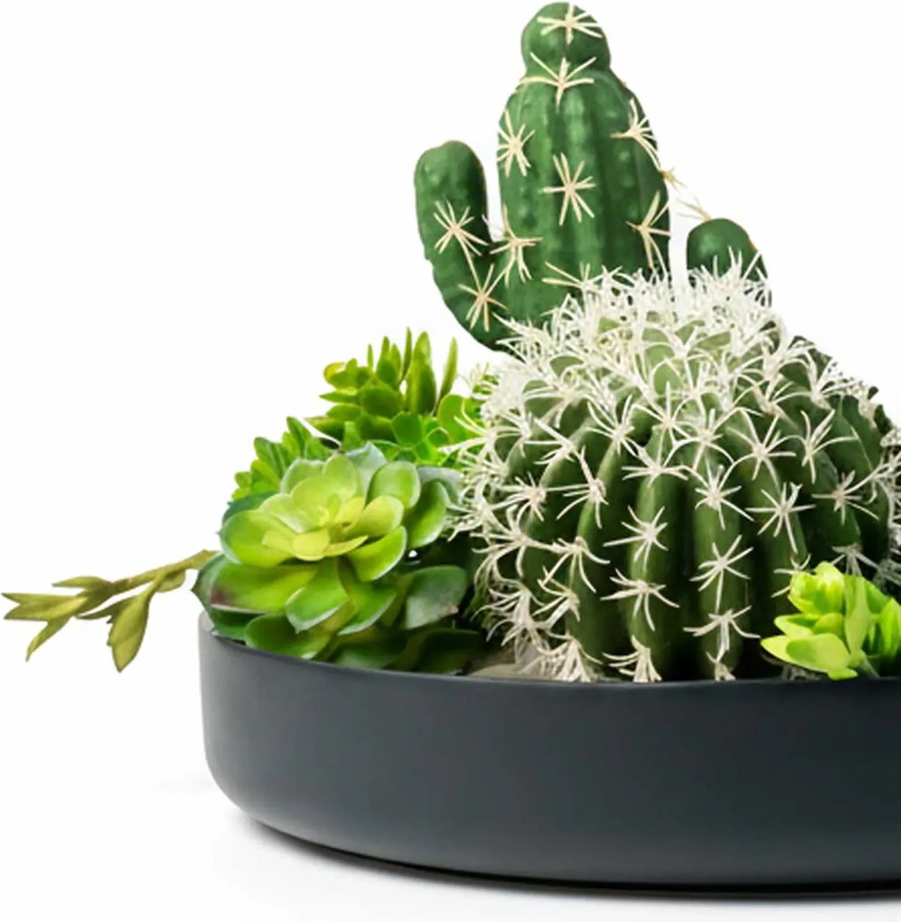 Dekoračná miska ORYVEN, sklolaminát, priemer 40 cm, antracit