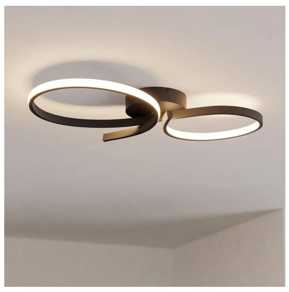 Eglo 901266 - LED Stropné svietidlo SERPINS LED/21W/230V 3000K čierna