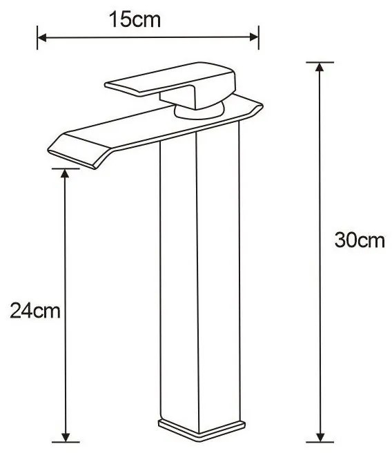 Mexen Apus, vysoká umývadlová batéria, čierna, 744710-70