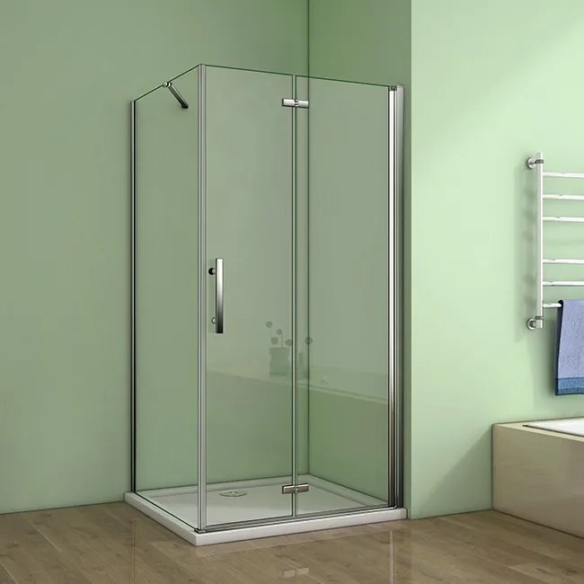 Obdĺžnikový sprchovací kút MELODY 100x90 cm so zalamovacími dverami
