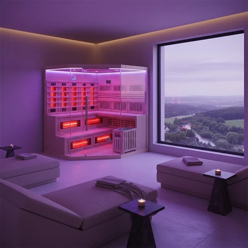 BPS-koupelny Kombinovaná sauna 2v1 HYD-7525 - Infrasauna + fínska sauna 200x200, 5-6 osôb