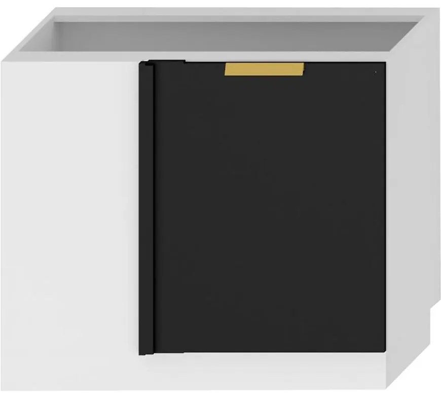 Kuchynská skrinka Denis dnp pl čierna mat/biela