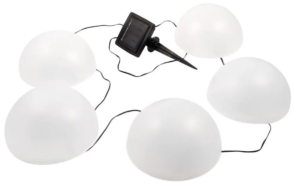 LED RGB Solárne svietidlo HEMI LED/0,1W/1,2V 600 mAh IP44 biela