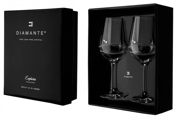 Diamante poháre na červené víno Venezia s kryštály Swarovski 470 ml 2KS