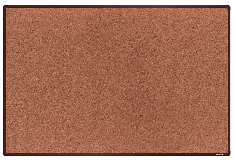 Korková nástenka boardOK v hliníkovom ráme, 1800 x 1200 mm, hnedý rám